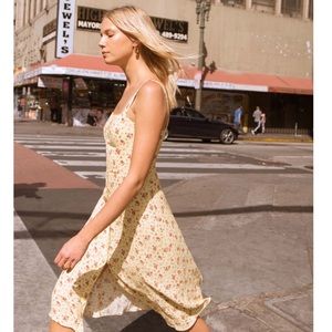 Reformation Persimmon dress in Zinnia